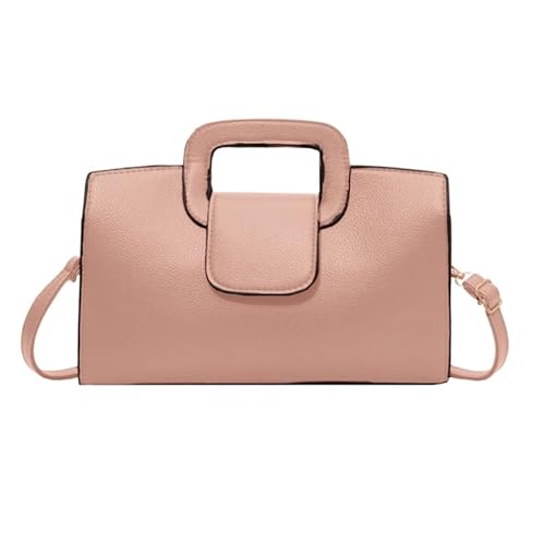 Jiqoe Minimalistische PU-Schultertasche, modische und praktische Umhängetasche, perfekt für modebewusste Jugendliche und Urban-Profis, rose von Jiqoe