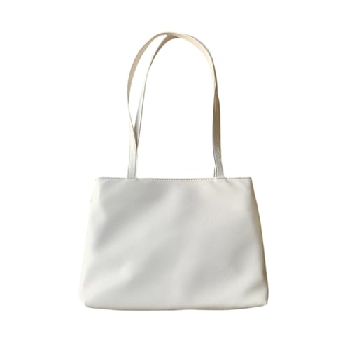 Jiqoe Modische Achseltasche, Schultertaschen für Mädchen, Damen, einfarbig, trendige Handtasche, minimalistisch, Unterarmtasche, beige von Jiqoe