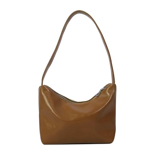 Jiqoe Modische Damengeldbörse, lässige Umhängetasche, große Kapazität, Hobo-Taschen für Mädchen und Frauen, vielseitige Achseltasche, PU-Tragetasche, khaki von Jiqoe