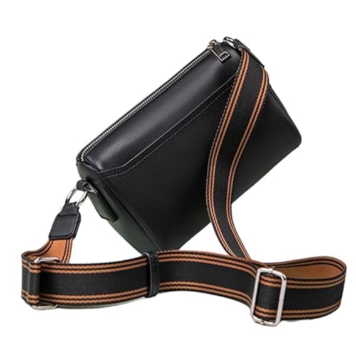 Jiqoe Modische Mini-Tasche, quadratische Tasche, trendige Tasche, Schultertasche, Mädchen, Damen, Crossbody-Tasche, einfarbig, Handytasche, Reisetasche, Schwarz von Jiqoe