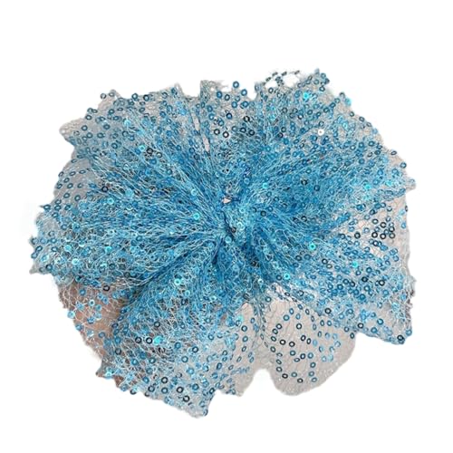 Jiqoe Modische Spitze Glitzer Bowknot Halskette mit Glitzer Pailletten Bowknot Kragen Halskette Frauen Mädchen Wachs Seil Halskette, Stoff von Jiqoe