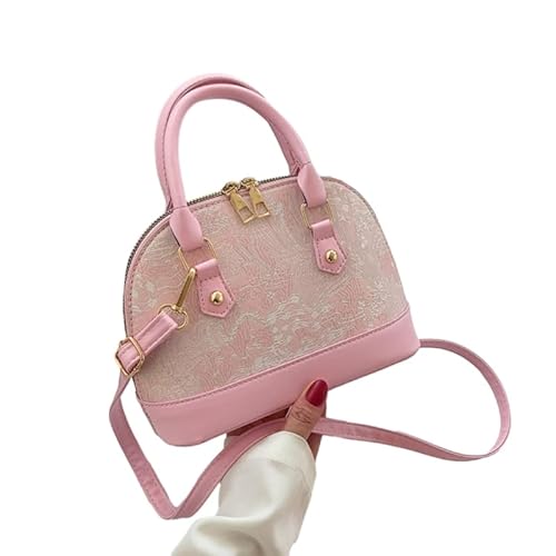 Jiqoe Modische Tragetaschen, große Kapazität, Schultertasche für Damen und Mädchen, vielseitige Umhängetasche, trendig, modisch, Handtasche, Muscheltasche, rose von Jiqoe