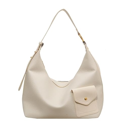 Jiqoe Modische Unterarm-Tragetasche, große Umhängetasche, Handtasche, verstellbarer Riemen, Crossbody-Tragetasche für Damen, Mädchen, Dating, Reisen, Arbeit, beige von Jiqoe