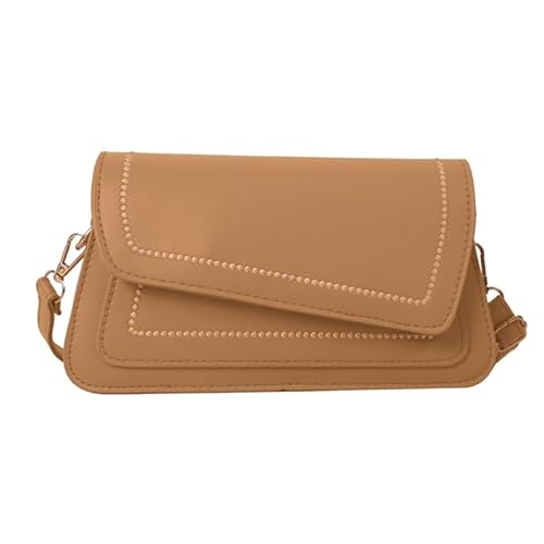 Jiqoe Modische lässige Umhängetasche für Damen und Mädchen, PU-Umhängetasche, Umhängetasche, khaki von Jiqoe