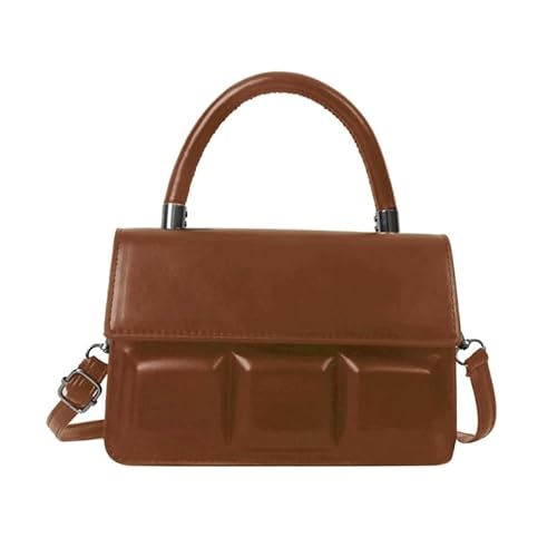 Jiqoe Outdoor-Umhängetasche, trendige und praktische Tasche, PU-Umhängetasche, elegante Tragetasche, tragbare Tasche für Damen und Mädchen, braun von Jiqoe