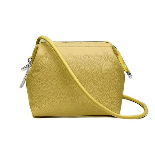 Jiqoe Schlichte modische Umhängetasche, Freizeittasche, Mini-Quadratisch, trendige Tasche für Damen und Mädchen, Crossbody-Taschen, einfarbige Taschen, gelb von Jiqoe