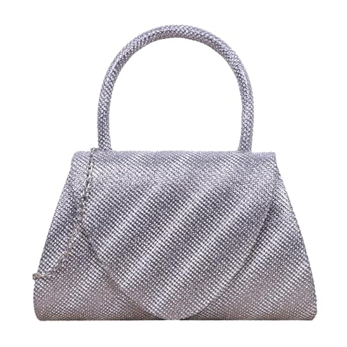 Jiqoe Strass-Geldbörse für Damen, Hochzeit, Party, formelle Abendtasche für Mädchen, Frauen, Bankett, Cocktail, Handtasche, Clutch, Crossbody-Tragetasche, grau von Jiqoe