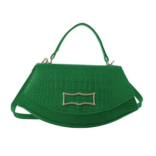 Jiqoe Trend Alligators Textur-Umhängetasche, multifunktionale und langlebige Tasche, modische Krokodil-Textur-Tasche für Mädchen und Frauen, grün von Jiqoe
