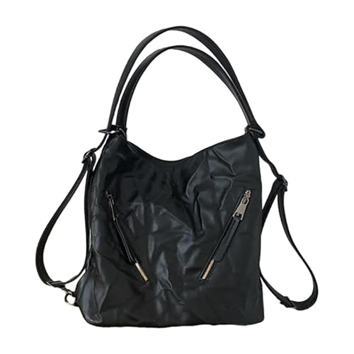 Jiqoe Trendige und funktionale Damen-Umhängetasche, elegantes Design, Crossbody-Tasche, wasserdichte Tasche mit mehreren Taschen für Damen und Herren, Schwarz von Jiqoe