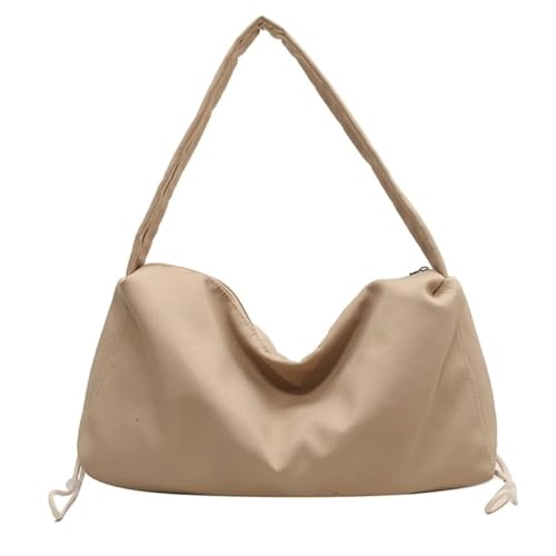 Jiqoe Umhängetasche mit breitem Riemen, lässig, modisch, trendige Tasche für Damen und Mädchen, große Kapazität, Einkaufstasche, khaki von Jiqoe