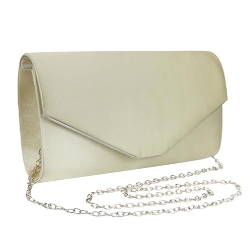 Jiqoe Umschlagtasche für Hochzeit, Party, Damen, Mädchen, formelle Abendtasche mit Kette, Bankett, Geldbörse, Cocktail-Handtasche, Clutches, aprikose von Jiqoe