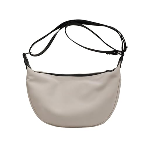 Jiqoe Unterarmtasche, Umhängetasche, modische Tasche, vielseitige Schultertaschen, Tragetaschen, Damen-Geldbörse für Damen, Mädchen, Segeltuch, Achseltasche, weiß von Jiqoe