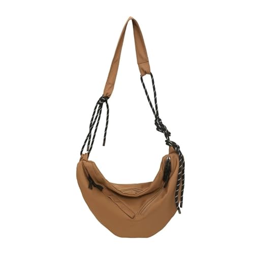 Jiqoe Vintage Umhängetasche für Mädchen, einfache Umhängetasche, Kuriertasche, Crossbody-Tasche für lässige Ausflüge, khaki von Jiqoe