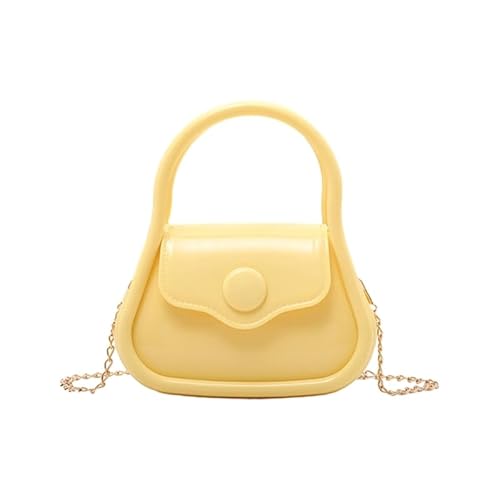 Modische PVC-Gele-Tasche, weich und bequem, einzelne Schultertasche, leicht, geeignet für verschiedene Anlässe, gelb von Jiqoe