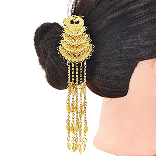Quasten Haarspannstäbchen Pfauen Haargabel Chinesische Haarstäbe Für Brötchen Thai Hair Pin Thai Traditionelle Goldene Haarstange Quasten Haarspannstäbchen Pfauen Haargabel Chinesische Haarstäbe Für Brötchen Thai Hair Pin Thai Traditionelle Goldene Haarstange von Jiqoe