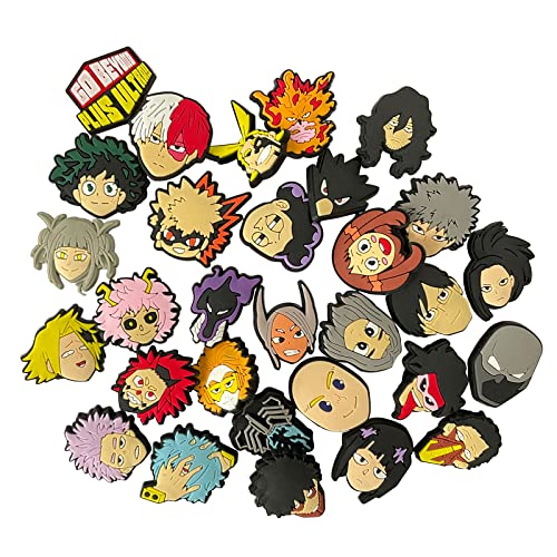 My Hero Academia Merch 30 Stück Schuhanhänger für Clog Schuhe Dekorationen Armband Party Favors Anime Cosplay Zubehör, 3cm, Polyvinylchlorid von Jiumaocleu