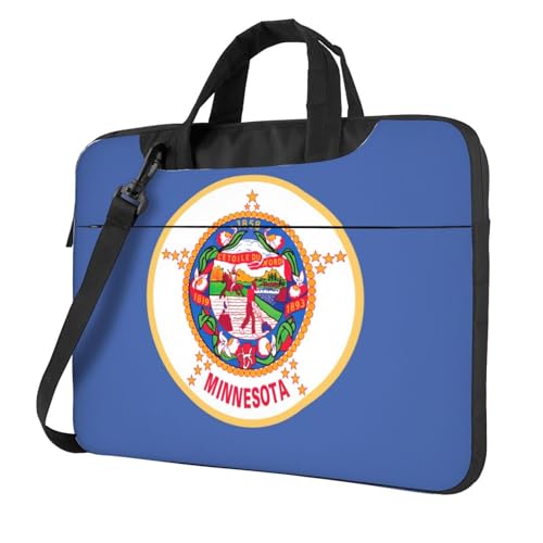 Jkkghll Minnesota Funktionelle Laptoptasche, Computertasche, große Zubehörtaschen, Tasche für Damen und Herren, Schwarz , 14 inch Jkkghll Minnesota Funktionelle Laptoptasche, Computertasche, große Zubehörtaschen, Tasche für Damen und Herren, Schwarz , 14 inch von Jkkghll