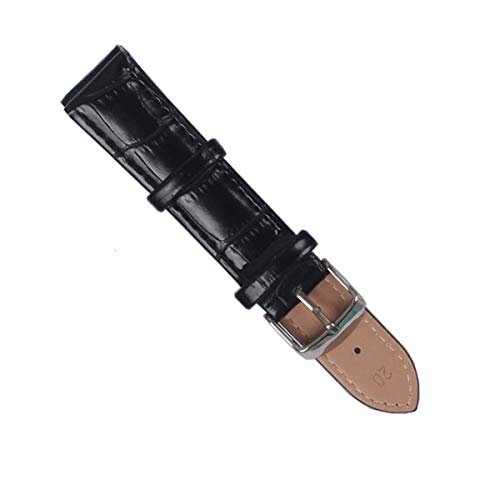 1 PC-Lederband Band Uhren 12mm 14mm 16mm 18mm 20mm 22mm Männer Frauen Uhrenarmbänder Gürtel 9 Farben, Schwarz, 14mm von Jksdp