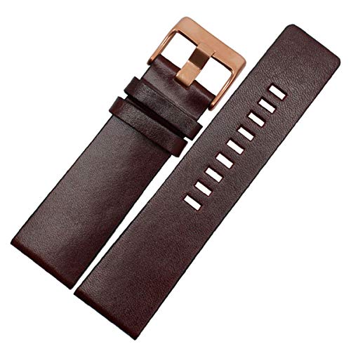 Lederband 22-30mm-Leder-Armband-Uhrenarmband-Uhrenarmband-Uhren Zubehör Dark Brown Rose,24mm von Jksdp