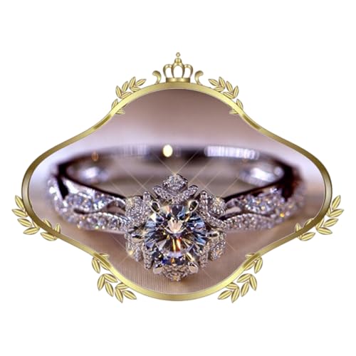 Jmwedia 925 Sterling Silber Ringe für Damen Verstellbarer Verlobungsring Eheringe Glänzend Cubic Zirkonia Fingerring Trauringe Engagement Rings für Frauen Ring-Schmuck Jmwedia 925 Sterling Silber Ringe für Damen Verstellbarer Verlobungsring Eheringe Glänzend Cubic Zirkonia Fingerring Trauringe Engagement Rings für Frauen Ring-Schmuck von Jmwedia