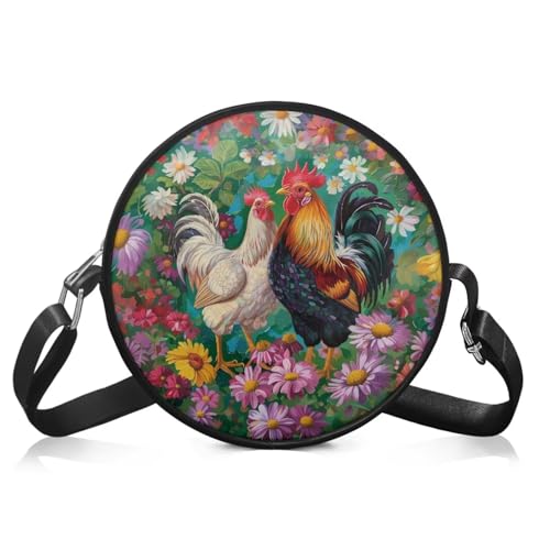 Jndtueit Van Gogh Damen Umhängetasche Crossbody Handtaschen Geldbörse Leder Messenger Bag Mode Kleine Kreuz Boyd Sling Clutch Geldbörse für Reisen, Hahnblume von Jndtueit