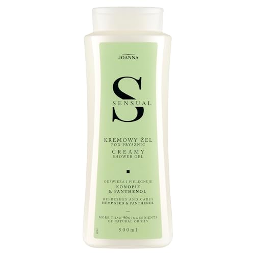 JOANNA Sensual Duschgel für Frauen - mit Hanf und Panthenol - Feuchtigkeitsspendend - Damen - Mildes Körperwaschgel - Sensitive Pflegedusche - für alle Hauttypen und trockene Haut - 500 ml JOANNA Sensual Duschgel für Frauen - mit Hanf und Panthenol - Feuchtigkeitsspendend - Damen - Mildes Körperwaschgel - Sensitive Pflegedusche - für alle Hauttypen und trockene Haut - 500 ml von Joanna