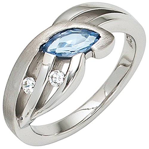 Jobo Damen-Ring aus 925 Silber mit Zirkonia Größe 52 von Jobo