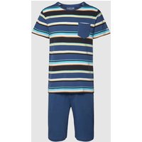 Jockey Pyjama mit Streifenmuster Modell 'NAUTICAL STRIPE' in Marine, Größe M von Jockey