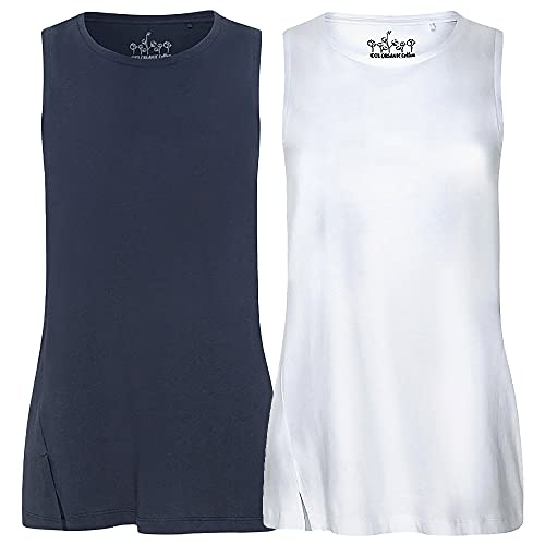 Jockey Tank Top im 2er Pack, White-Navy, XL von Jockey