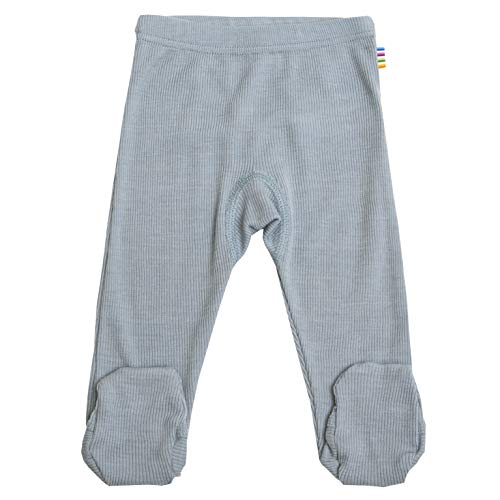 Joha Baby Jungen Mädchen Leggings mit Fuß Merinowolle/Seide, Größe:50, Farbe:Denim Blue von Joha