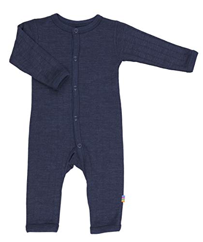 Joha Baby Unisex Schlafoverall aus Merino-Wolle/Seide Navy weiß, Farbe:Navy, Größe:50 von Joha