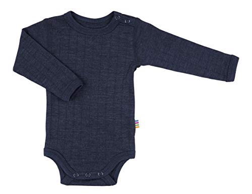 Joha Baby Body Langarm aus Merino-Wolle/Seide, Größe:50, Farbe:Navy von Joha