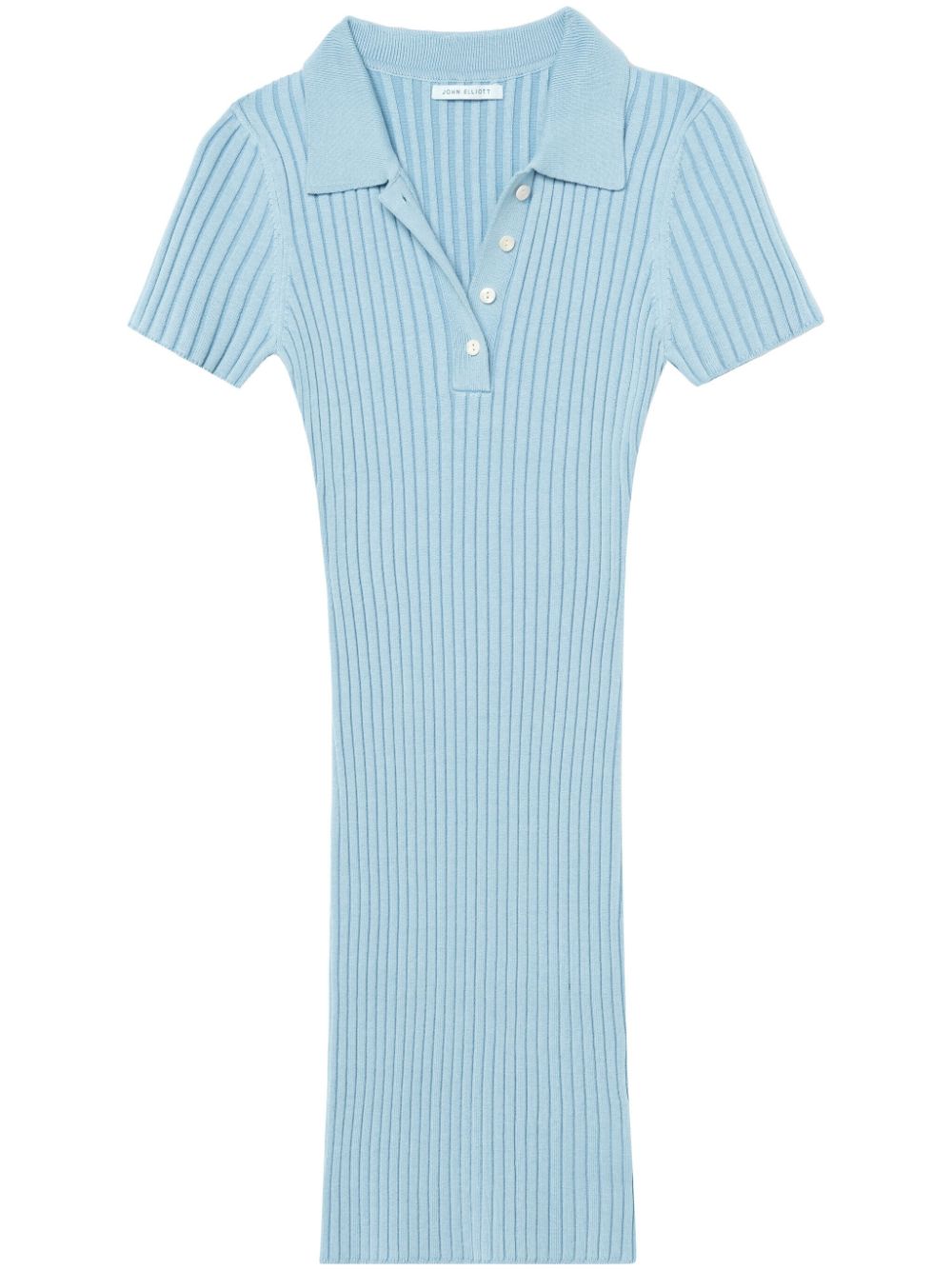 John Elliott Piper Poloshirtkleid - Blau von John Elliott