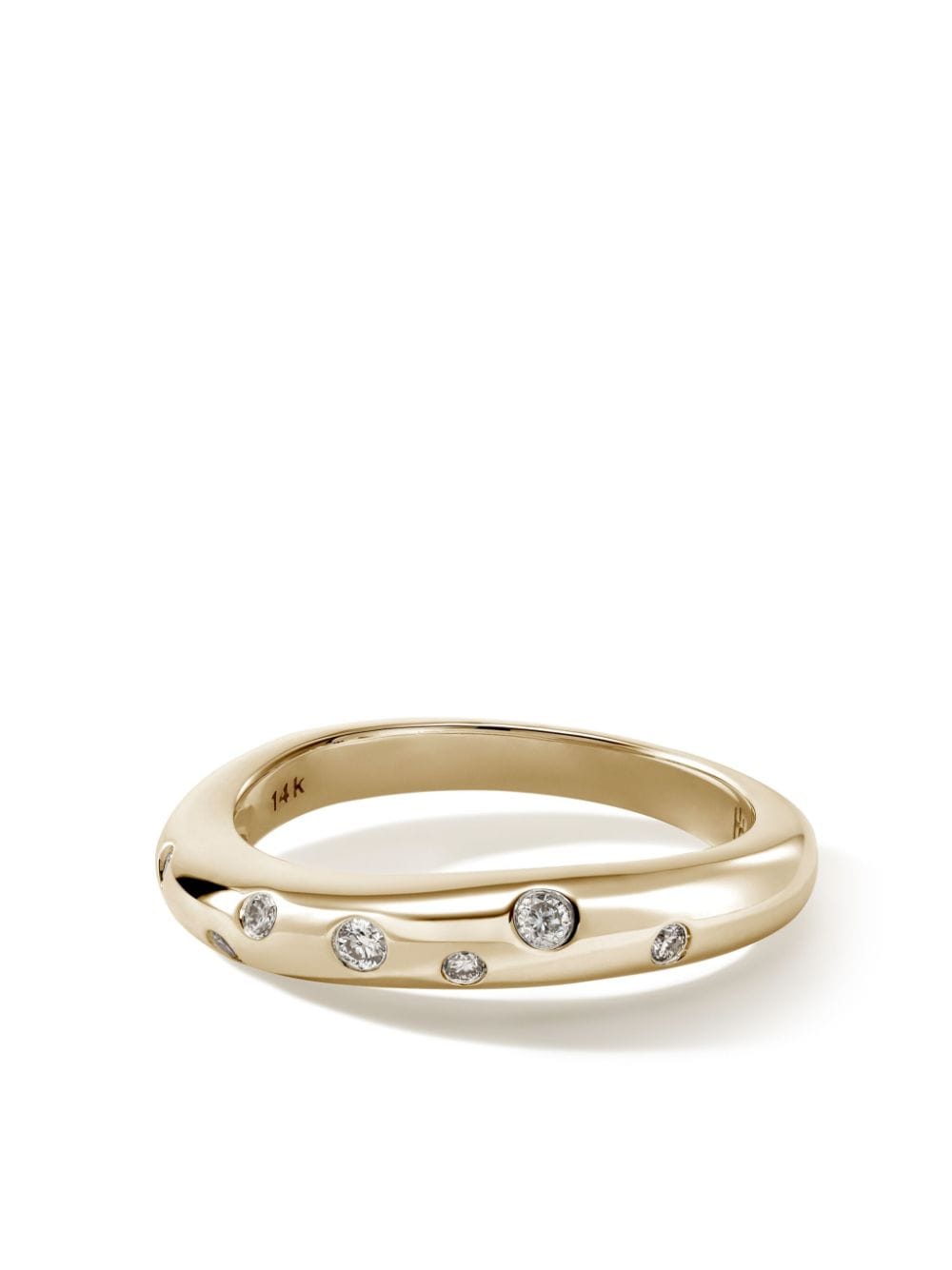 John Hardy 18kt Surf Gelbgoldring mit Diamanten von John Hardy