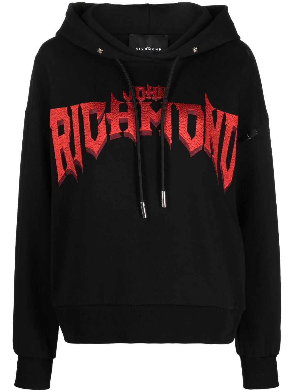 John Richmond Hoodie mit Logo-Print - Schwarz von John Richmond