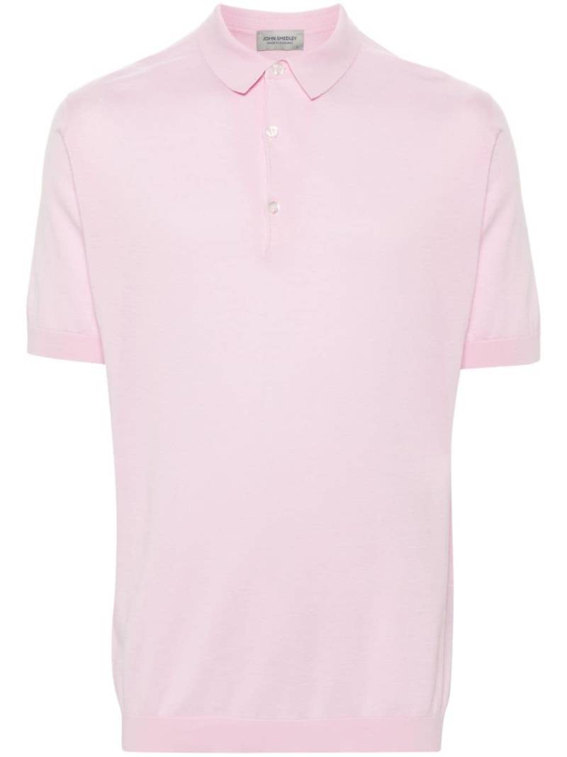 John Smedley Adrian Poloshirt - Rosa von John Smedley