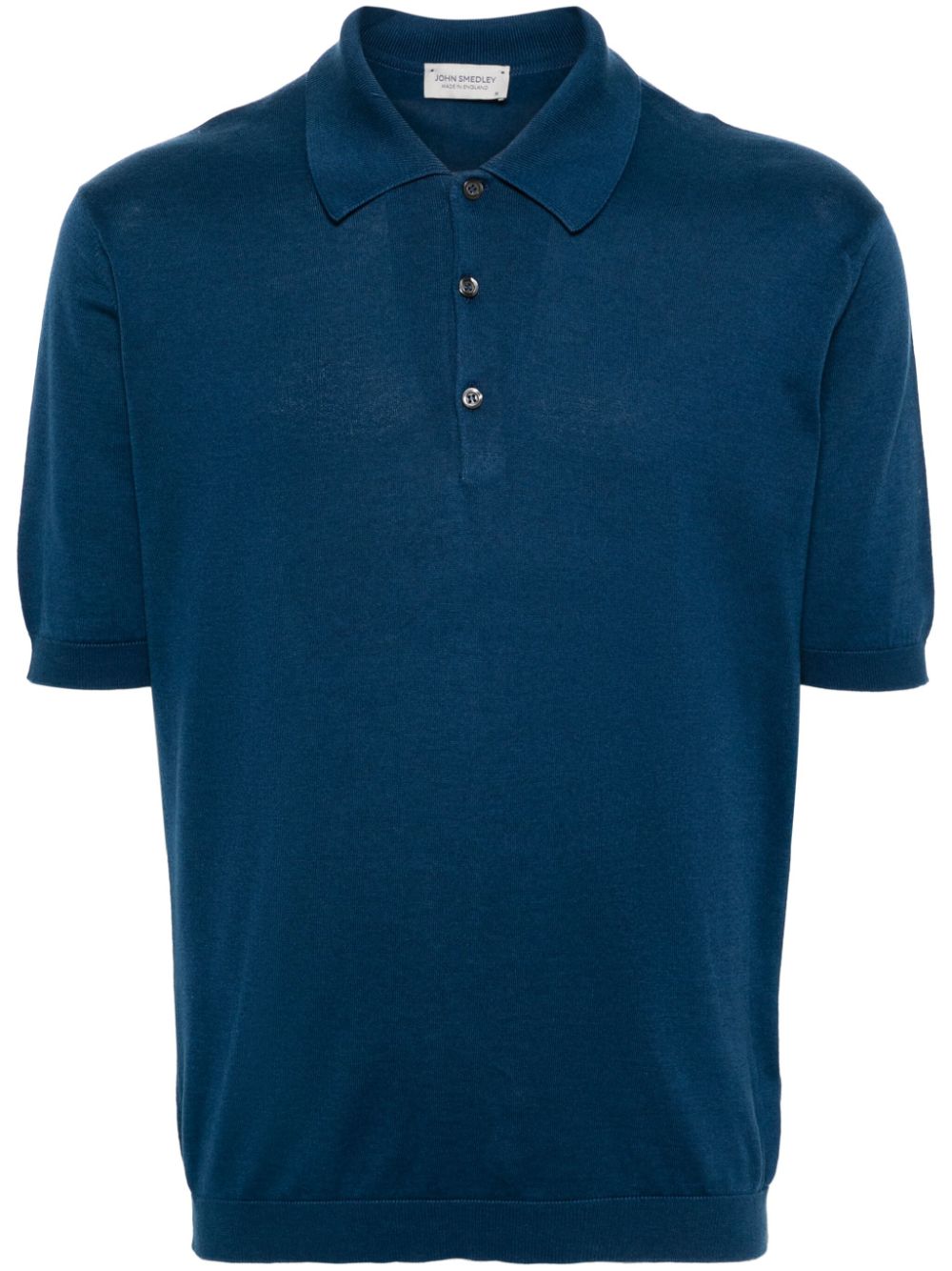 John Smedley Gestricktes Isis Poloshirt - Blau von John Smedley