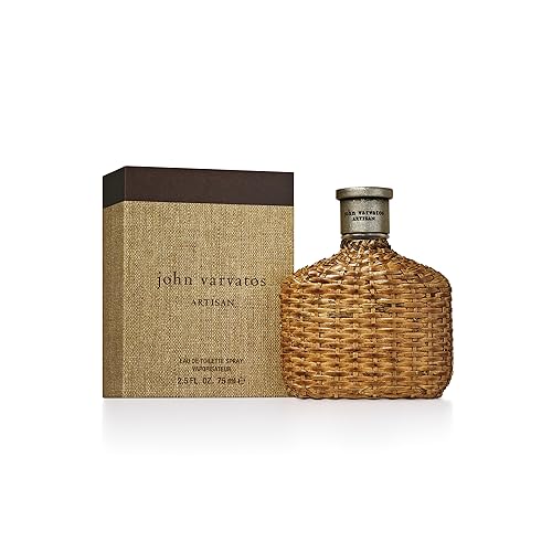 John Varvatos Artisan – Eau de Toilette homme/men, 75 ml, sommerlicher Duft für Herren, extravagante Mischung aus Ingwer & Orangenblüten, handgeflochten im edlen Design Flakon von John Varvatos