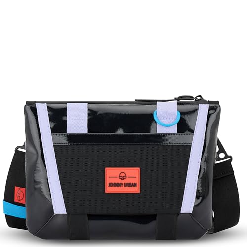Johnny Urban Brusttasche Herren & Damen Schwarz Lila - Avery - 2-in-1 Umhängetasche und Front Pack - Flache Sacoche Bag für Stadt, Fahrrad, Reise, Festival - Wasserabweisend Johnny Urban Brusttasche Herren & Damen Schwarz Lila - Avery - 2-in-1 Umhängetasche und Front Pack - Flache Sacoche Bag für Stadt, Fahrrad, Reise, Festival - Wasserabweisend von Johnny Urban