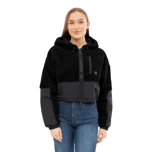 Johnny Urban Kurze Teddyjacke Damen & Herren Schwarz - Carey - Cropped Unisex Sherpa Fleecejacke für Herbst & Winter - Teddy Jacke Mit Kapuze - Warme Übergangsjacke Johnny Urban Kurze Teddyjacke Damen & Herren Schwarz - Carey - Cropped Unisex Sherpa Fleecejacke für Herbst & Winter - Teddy Jacke Mit Kapuze - Warme Übergangsjacke von Johnny Urban
