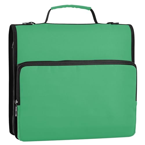 Süßes 3-Ringbuch, 3,8 cm, D-Ring, mittelgroß, meergrün, Reißverschluss, Organizer, Aufbewahrung, Portfolio-Etui mit Griff, Schulbinder, Tasche mit Schultergurt Süßes 3-Ringbuch, 3,8 cm, D-Ring, mittelgroß, meergrün, Reißverschluss, Organizer, Aufbewahrung, Portfolio-Etui mit Griff, Schulbinder, Tasche mit Schultergurt von Joitme