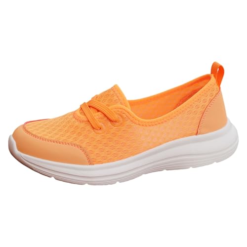 2024 Schnürung Damen Sneakers - Air Cushion Slip on Sneakers Frauen Turnschuhe Weich Bequem Fitnessschuhe Modische Atmungsaktive Sportschuhe Fashion für Trekking Workout Running von JokeLomple