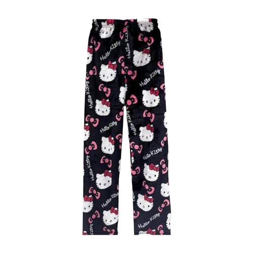 Damen Schlafanzug Damen Weich Kawaii Pyjama Anime Hose Pyjama Hose Lang Flanell Pyjama Hose Schlafhose von JokeLomple