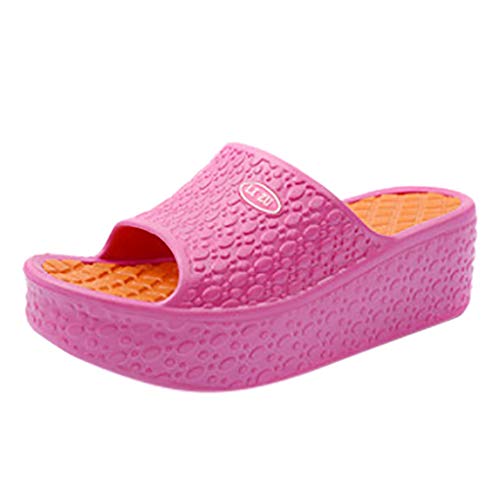 JokeLomple Damen Cozy Slides - Schlappen Damen Rutschfest Badeschuhe Sommer Leichte Rutschfest Sandals Leicht Atmungsaktiv Damen Leder Comfort Strand Reisen Trekking von JokeLomple