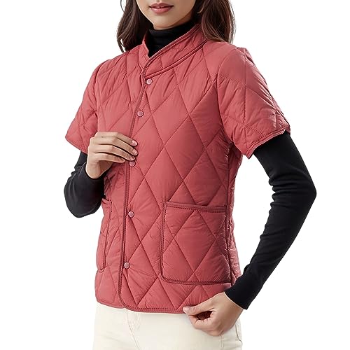 JokeLomple Damen Steppweste Winddichte - Steppweste Leicht Ärmellos Damen Leichte Laufweste mit Gefüttert Warm Einfarbig Damenwesten Elegante und Trendige Weste Outdoor Daunenmantel Streetwear JokeLomple Damen Steppweste Winddichte - Steppweste Leicht Ärmellos Damen Leichte Laufweste mit Gefüttert Warm Einfarbig Damenwesten Elegante und Trendige Weste Outdoor Daunenmantel Streetwear von JokeLomple