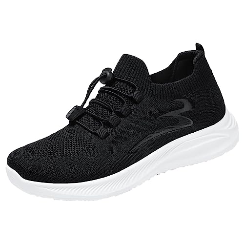 Leichte Frauen Schuhe - Herren Minimalistische Leder Barfußschuhe Slip on Sneakers Damen Laufschuhe Schnürer Weich Bequem Fitnessschuhe Leichte Stoßfest 2024 Neue Orthopädische Sandalen Frauen von JokeLomple