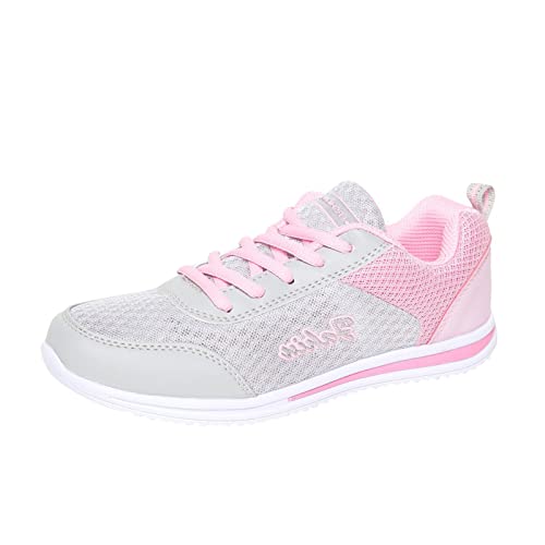 Leichte Frauen Schuhe - Laufschuhe Atmungsaktive Casual Größe Damen Laufschuhe Schnürer Weich Bequem Fitnessschuhe Jogger rutschfeste Straßenlaufschuhe Sommer Arch Support Leichte Stretch Sandalen von JokeLomple