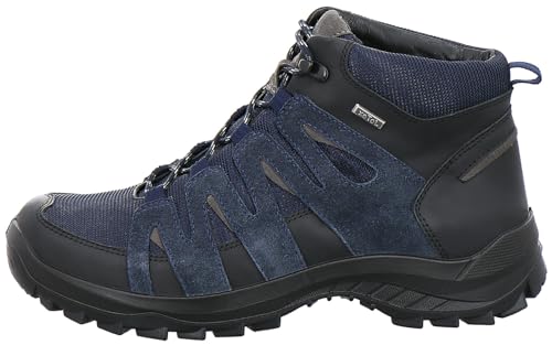 Jomos Herren Echtleder Outdoor Schnürhalbschuh schwarz/blau, Herren:47 EU von Jomos