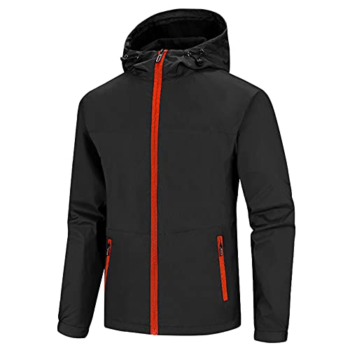 Herren Outdoorjacke Winddicht Atmungsaktiv Regenjacke Leicht mit Kapuze Dünn Windbreaker Jacke Herren Sport Jacken Sonnenschutz Wandernjacke Regenanzug Regenjacke Herren wasserdichte Faltbare von Jooffery