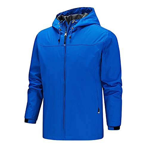 Regenjacke Herren Wasserdicht Outdoorjacke,Herren Outdoorjacke Winddicht Atmungsaktiv Regenjacke Leicht mit Kapuze Dünn Windbreaker Jacke Herren Sport Jacken Sonnenschutz Wandernjacke Regenanzug von Jooffery